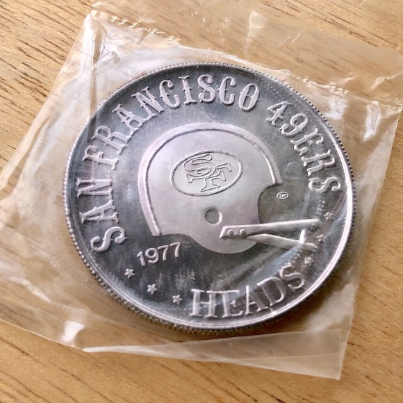 RARE Vintage 49ers Athletic Toss Coin 1977 - Picture 1 of 2
